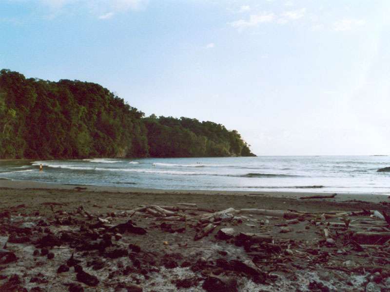 Die Playa Ventanas nach Sonnenuntergang; Foto: Foto: 07.04.2004, Playa Tortuga