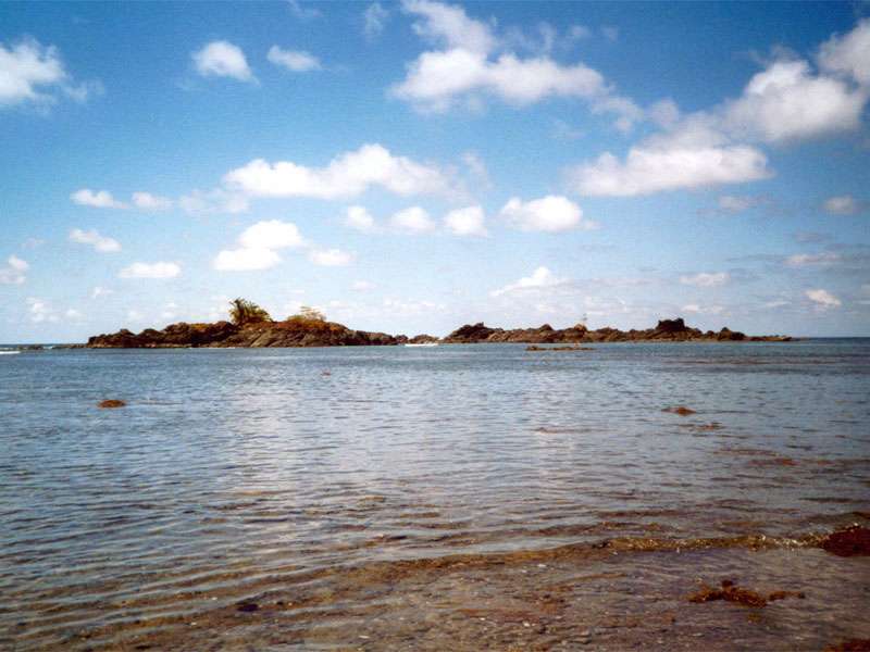 Mein Schnorchelplatz am nördlichen Ende der Bucht; Foto: 09.02.2004, Nähe Playa Rincon de San Josecito