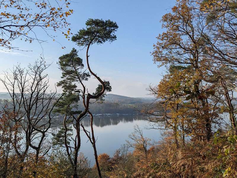 Blick auf den Baldeneysee im Herbst; Foto: 30.11.2023